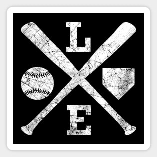 Vintage LOVE Baseball Softball Lover Baseball Mom Player Fan Magnet